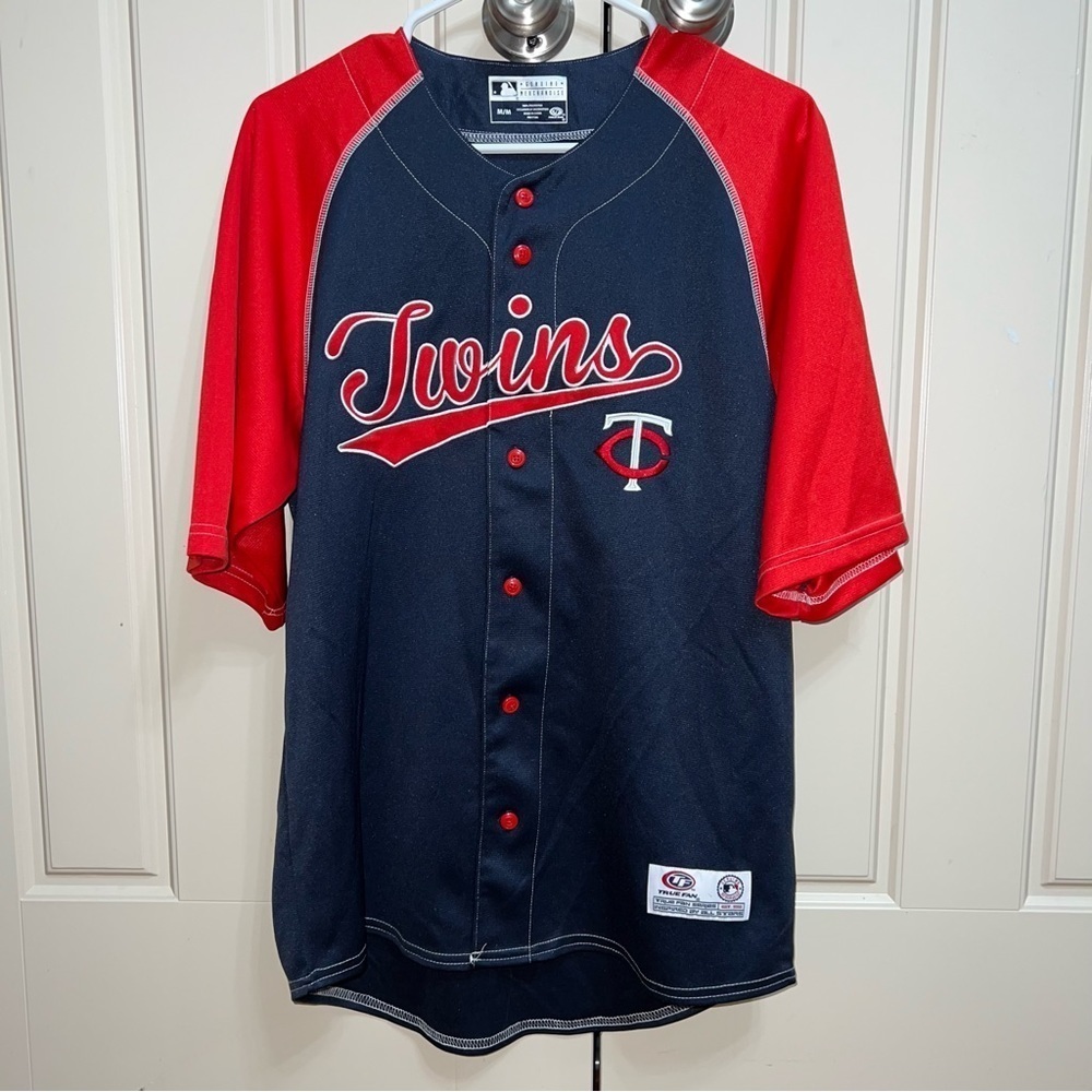 Minnesota Twins Genuine Merchandise Red and Blue True Fan Series Jersey Size M